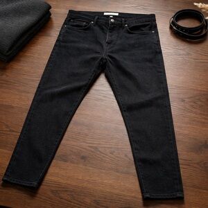 Burberry Brit Straight Leg Jeans W32 L32 Black Cotton Blend Designer Denim